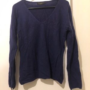 Galeries Lafayette Indigo Cashmere Sweater in sz 3